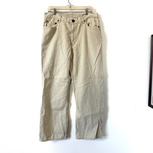 VTG 90s OTB Beige Jeans 34x30 Relaxed Straight Cream Workwear Skate